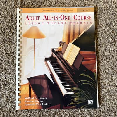 Alfred's Basic Adult All-In-One Piano Course (Level 1) - Piano Lessons, Theory, & Technique image 1