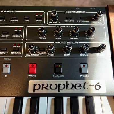 Sequential Prophet-6 49-Key 6-Voice Polyphonic Synthesizer 2018 - 2020 - Black with Wood Sides image 11