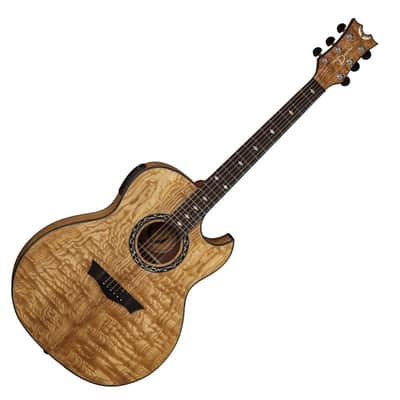 Dean EXQA-GN Exhibition Quilt Ash Thin-Body Cutaway w/ Aphex Electronics Gloss Natural