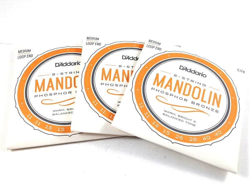 D'Addario Mandolin Strings 3 Pack EJ74 (formerly J74) Medium .011-.040 image 1