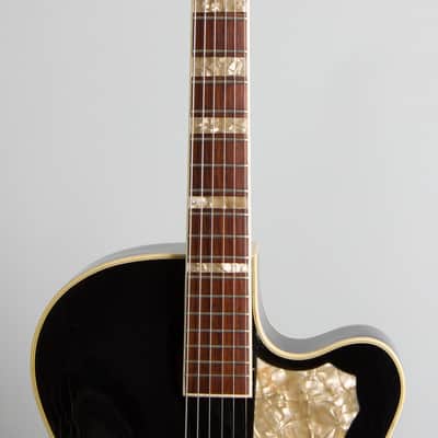 Isana Black Pearl Arch Top Acoustic Guitar (1959), molded fiberglass hard shell case. image 13