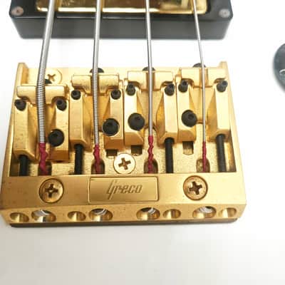 Greco EGB85 White Gold Hardware Made in Japan 1990 LP Type Short Scale Electric Bass Guitar, a4366 image 5