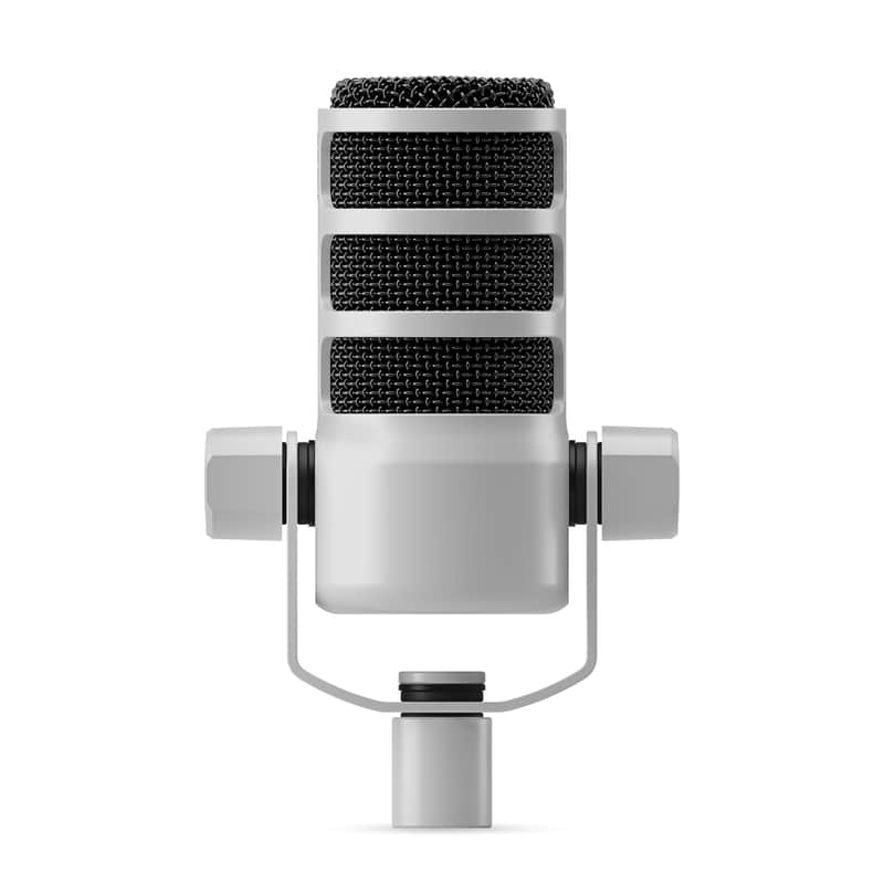 RODE PodMic Broadcast-Grade Dynamic Microphone for Podcast Application - White image 1