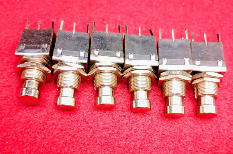 Marshall USA '70/'80s Vintage N. O. S Momentary Stomp Switches (6) w/ washers /Nuts image 1
