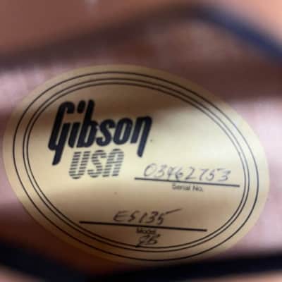 Gibson ES-135 P100's 2002 Semi-Hollow Electric Guitar w/Case image 5