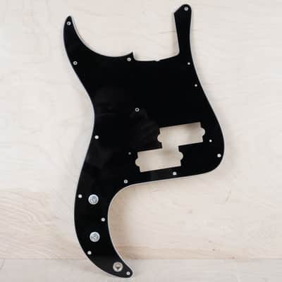 Fender PB62 PB57 LH Precision P Bass Pickguard Left Handed Prewired Loaded with Pots, Capacitor, and Jack MIJ / CIJ Black 3 Ply Unused Old Stock 13 Hole Vintage Style Reissue image 1