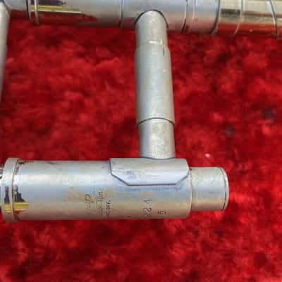 VINTAGE 1940s Buescher 400 True Tone LOW PITCH 445 TROMBONE 'Angled Poles' GOOD/AVG condition,  OWNER ENGRAVED NAME ON BELL image 6