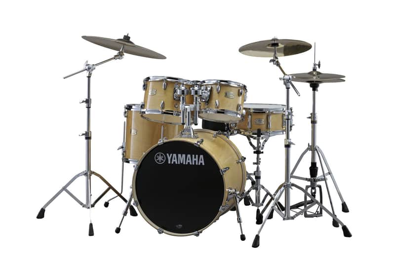 Used Yamaha Stage Custom Sets 5pc Natural with 22 New Orleans Jazzfest image 1