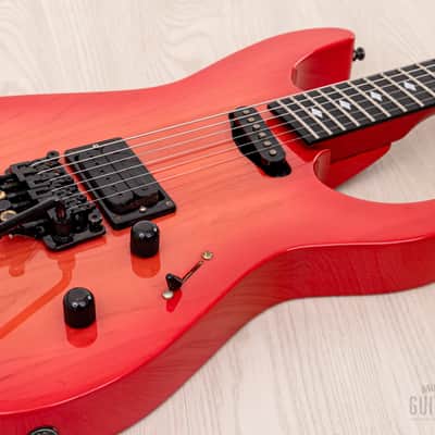 1980s ESP Custom Shop Vintage Superstrat “T. Shibahara” Pink Sunburst w/ Floyd Rose, Dimarzio & Case image 6