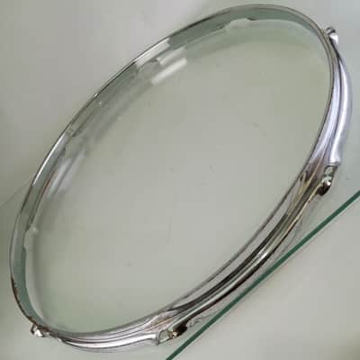 Ludwig 17"BRASS Tenor Tom Drum Batter Rim/Hoop 60s 8Lug Triple-Flange Chrome COB image 4