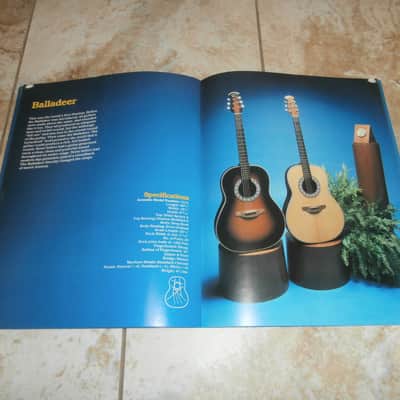Vintage 1980 Ovation Acoustic/Acoustic Electric Guitar Catalog! Rare Original Case Candy, Paperwork! image 10