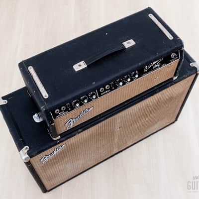 1964 Fender Bassman Black Panel Piggyback Vintage Tube Amp Pre-CBS AA864 Circuit image 5
