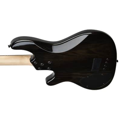Lakland Skyline 44-OS Offset 4-String Bass w/ Bartolini Pickups - Trans Black image 9