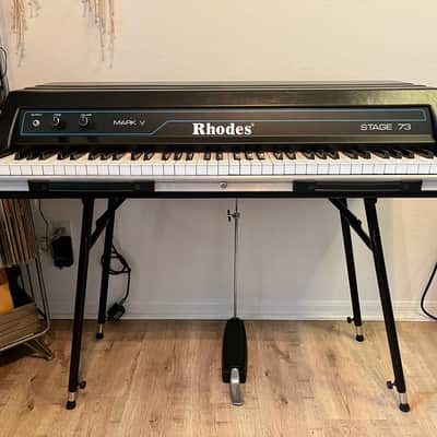 Rhodes Mark V Stage 73 73-Key Electric Piano 1984 Black image 10