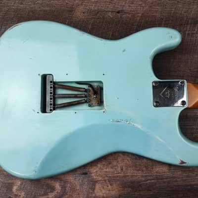 MyDream Partcaster Custom Built - Relic Sonic Blue JM Big Dipper image 10