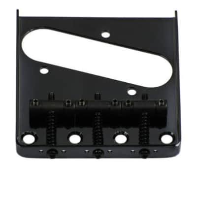 SGM Vintage Style Tele Bridge, Replacement for Telecaster or similar style, Black image 3