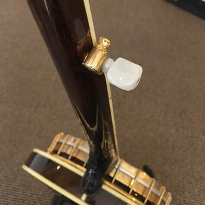 Samick SB350TT Banjo  90s Gold with Wood Hard Shall Case image 7