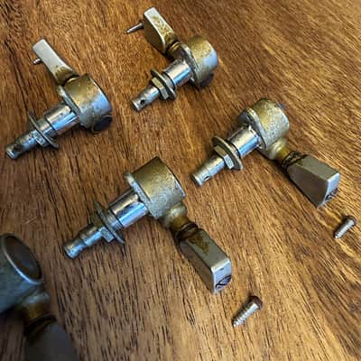 Vintage Grover Rotomatic 102 Series tuners - '74 complete & fully functional 3x3 chrome set image 5