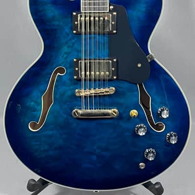 Olson 12 String Semi-Hollow Electric Guitar - Blueburst image 1