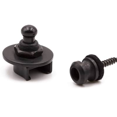 Tone Ninja Classic Schaller-style Straplock, pair (2), Black image 2