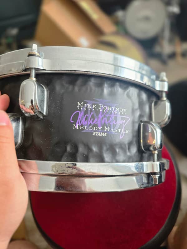 Tama MP125ST 5x12" Mike Portnoy Melody Master Signature Steel Snare Drum 2010s - Hammered Black image 1
