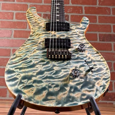PRS Custom 24 Quilted Artist Top Electric Guitar - Faded Indigo (with Natural Back) image 6