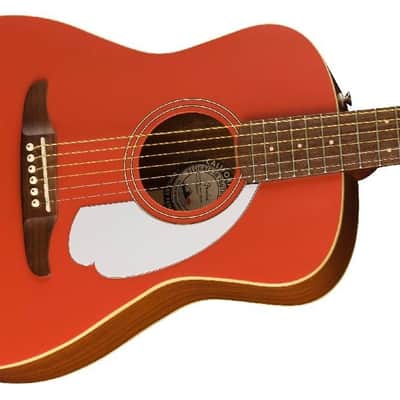 Fender Malibu Player Acoustic Electric Guitar Fiesta Red image 1