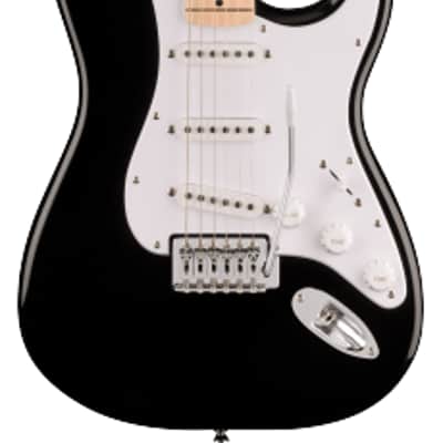 Fender Squier Sonic Stratocaster Electric Guitar, Black Finish, Maple Neck image 1