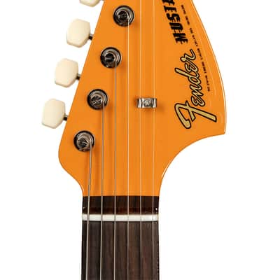 New Fender Custom Shop '60s Mustang NOS Capri Orange with Competition Stripe image 5