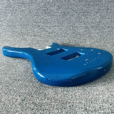 Blue 5/6 String Bass Basswood Body image 3