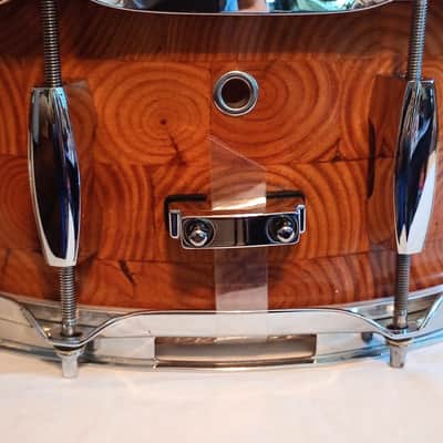 PEARL CUSTOM "BONANZA" HEART OF PONDEROSA SHRINE SNARE DRUM  - CLEAR LACQUER - FREE SHIP TO C-USA! image 5
