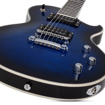 Schecter 2593 Left-handed Solo-II Supreme See Thru Blue Burst image 12