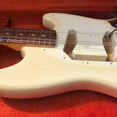 1964 Fender Musicmaster Olympic White OHSC 24"scale image 21