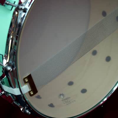 Pork Pie Percussion 5-Piece Custom 8-Ply Maple Drum Set (10/12/16F/22B/6.5x14S) in Sea Foam Green image 8