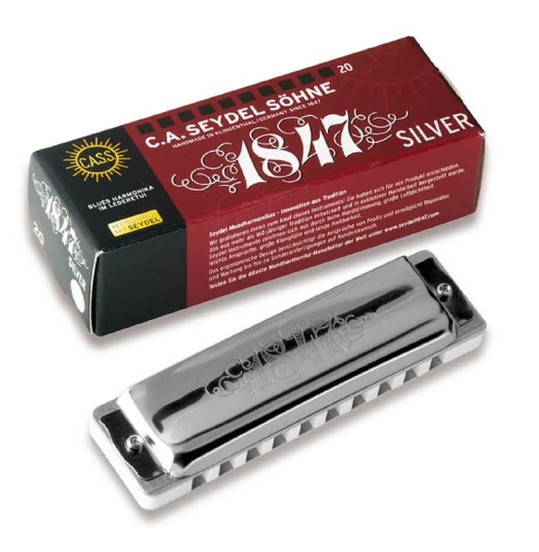 Seydel 1847 SILVER Harmonica, Key of D. Brand New with Full Warranty! image 1