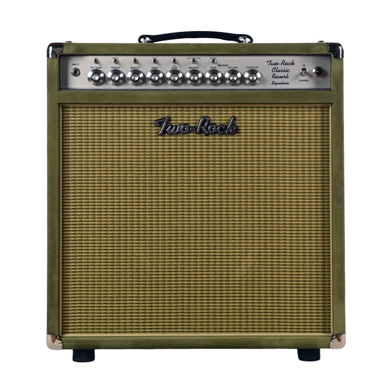 Two Rock Classic Reverb Signature 40/20W 1x12 Combo Moss Suede w/ Vintage Gold Cloth image 1