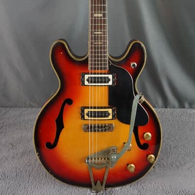 Firstman Semi Hollow Body 1960s rare - Sunburst Japan image 2