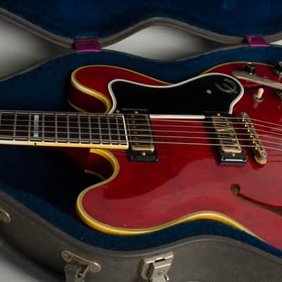 Epiphone Sheraton E212T Arch Top Semi-Hollow Body Electric Guitar (1962), ser. #91718, original grey hard shell case. image 13