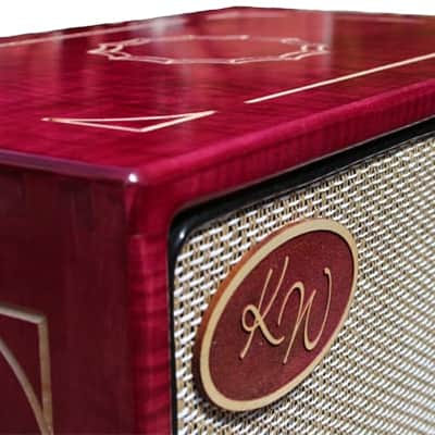 KW Cabs SIG-2 - Pomegranate AAAA Figured Maple 2x12 Guitar Speaker Cabinet image 3