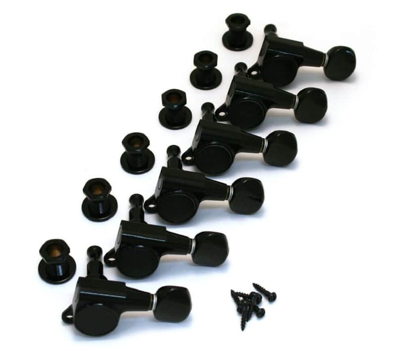 NEW - Gotoh SG381 6-In-Line Mini Tuning Keys, 16:1 - BLACK, #TK-0760-003 image 1