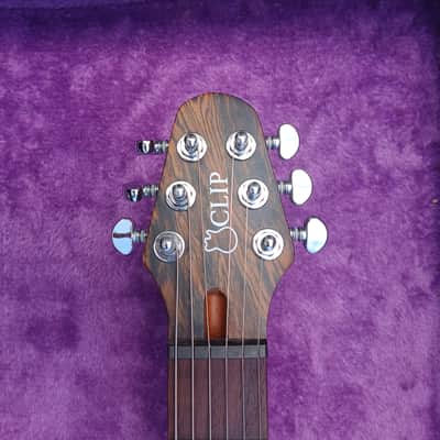 CLIP SAE-580 Travel Silent Guitar Yellow Flame Brown Burst image 9
