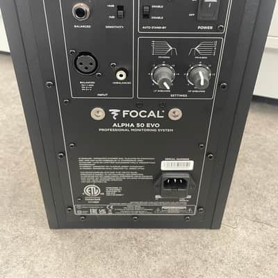 Focal Alpha 50 Evo Powered Studio Monitor (Single) 2021 - Present - Black image 2