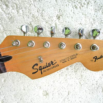 Fender Squier Stratocaster Guitar, 1993, Mexico, Black, Excellent Condition image 2