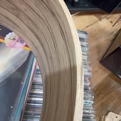 14x7 Black Limba Exotic steam Bent semi-solid bare raw snare drum Shell by Erie drums and shells image 3