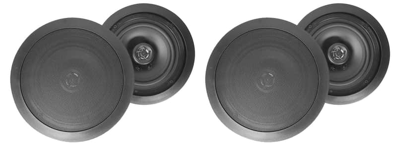 (4) Rockville HC655 6.5" 500 Watt Black In-Ceiling Home Theater Speakers 8 Ohm image 1