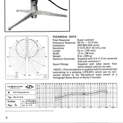 Sennheiser MD411 1960s image 4