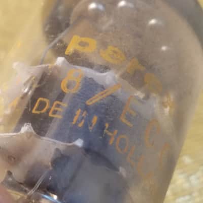Amperex Matched Pair (2) 6DJ8 tNOS AT1000 TESTED Vacuum Tubes PQ premium quality Heerlen A-frame Orange Globe T5 ECC88 dual triode 1973 image 19