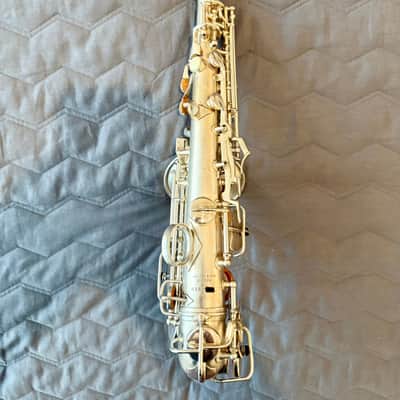 Conn NWII 4M Curved Soprano Silver Deco Engraving Very Rare Overhauled Beautiful image 4