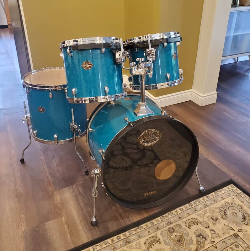 Tama Starclassic Performer Drums 1990s - Gravure Marine Blue image 1