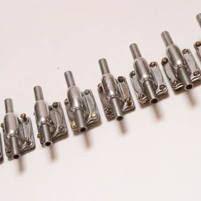 (8) Leedy Knobby Lugs, 4-Point Mounting Including Screws, Nuts, Internal Backing Plates -1920s to 30s / INSPECTED & TESTED image 4
